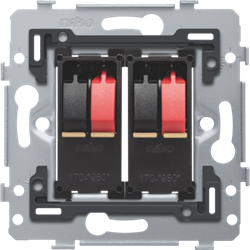 Niko Аудиорозетка с пруж клеммами 4мм2, двойная, винт клеммы 170-79701 - фото 75520