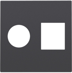 Niko Накладка TV + RJ, антрацит 122-65702 - фото 75526