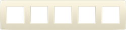 Niko Original Слоновая кость Рамка на 5 постов 100-76005 - фото 75535