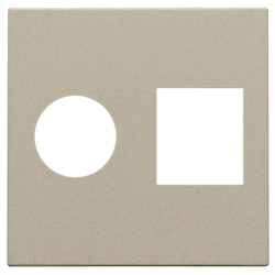 Niko Накладка TV + RJ, шампань 157-65702 - фото 75540