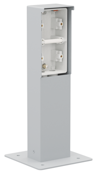 Niko Hydro Серый Уличный столбик на 2 поста с закладной 700-36920 - фото 75552