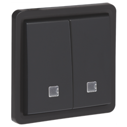 Niko Hydro Черный Кнопка 2-клавишная NO or NC, с/п, IP55, пруж клеммы 761-35105 - фото 75556