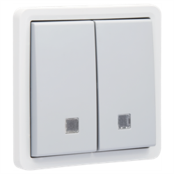 Niko Hydro Серый Кнопка 2-клавишная NO or NC, с/п, IP55, пруж клеммы 700-35105 - фото 75559