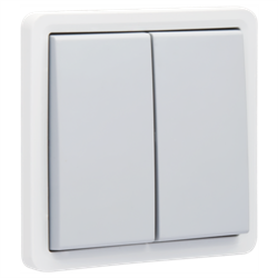 Niko Hydro Серый Кнопка 2-клавишная NO or NC, IP55, пруж клеммы 700-35005 - фото 75586