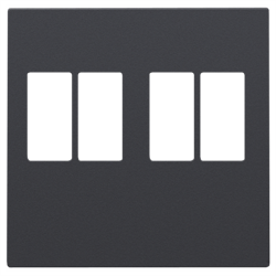 Niko Накладка двойной аудиорозетки, 4мм2, антрацит 122-69701 - фото 75592