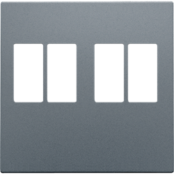 Niko Накладка двойной аудиорозетки, 4мм2, свинцово-серый 220-69701 - фото 75600