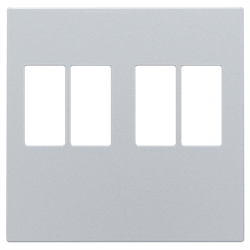 Niko Накладка двойной аудиорозетки, 4мм2, серебро 121-69701 - фото 75603