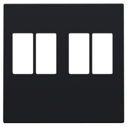 Niko Накладка двойной аудиорозетки, 4мм2, черный 161-69701 - фото 75610