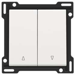 Niko Накладка на выключатель для жалюзи, белый 154-65914 - фото 75637