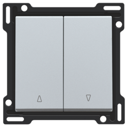 Niko Накладка на выключатель для жалюзи, серебро 121-65914 - фото 75650