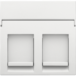 Niko Пластик Белая сталь Накладка на розетку RJx2 154-65200 - фото 75660