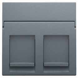 Niko Свинцово-серый Накладка на розетку RJx2 220-65200 - фото 75669