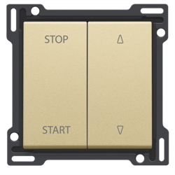 Niko Золото Накладка на выключатель для жалюзи 221-65905 - фото 75674