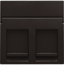 Niko Шоколад Накладка на розетку RJx2 124-65200 - фото 75679