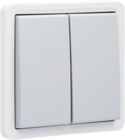 Niko Hydro Серый Переключатель 2-клавишный, IP55, пруж клеммы 700-32605 - фото 75744