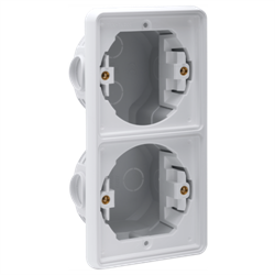 Niko Hydro Серый Рамка на 2 поста, встраиваемая, вертик 700-74000 - фото 75747