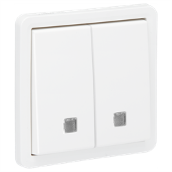 Niko Hydro Белый Кнопка 2-клавишная NO or NC, с/п, IP55, пруж клеммы 701-35105 - фото 75786