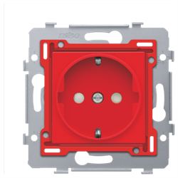 Niko Розетка со шторками, красный 199-66915 - фото 75811