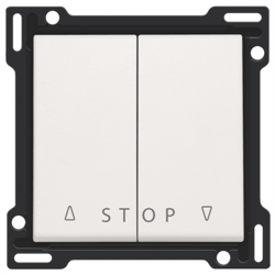 Niko Белый Накладка на выключатель для жалюзи 101-65918 - фото 75819