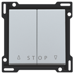 Niko Серебро Накладка на выключатель для жалюзи 121-65918 - фото 75824