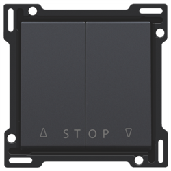 Niko Антрацит Накладка на выключатель для жалюзи 122-65918 - фото 75825