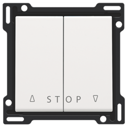 Niko Белый Накладка на выключатель для жалюзи 154-65918 - фото 75832