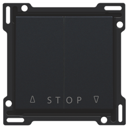 Niko Черный Накладка на выключатель для жалюзи 161-65918 - фото 75836