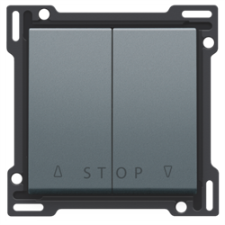 Niko Свинцово-серый Накладка на выключатель для жалюзи 220-65918 - фото 75838