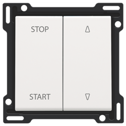 Niko Пластик Белая сталь Накладка на выключатель для жалюзи 154-65905 - фото 75849
