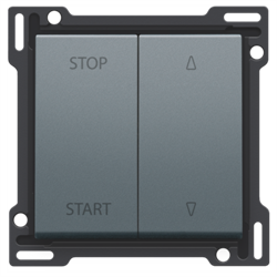 Niko Свинцово-серый Накладка на выключатель для жалюзи 220-65905 - фото 75852