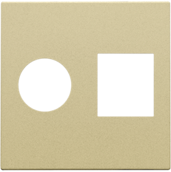 Niko Накладка TV + RJ, золото 221-65702 - фото 75862