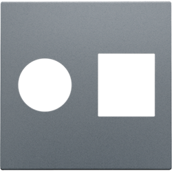 Niko Накладка TV + RJ, свинцово-серый 220-65702 - фото 75865