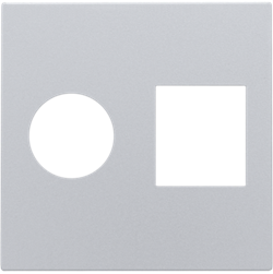 Niko Накладка TV + RJ, серебро 121-65702 - фото 75866