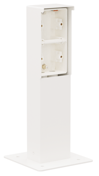 Niko Hydro Белый Уличный столбик на 2 поста с закладной 701-36920 - фото 75870