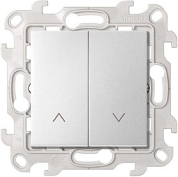 Simon 24 Алюминий Выключатель жалюзи 10A 250В~ 2410331-033 - фото 75892