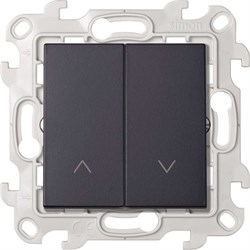 Simon 24 Графит Выключатель жалюзи 10A 250В~ 2410331-038 - фото 75893