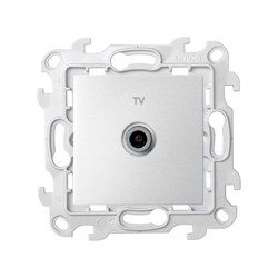 Simon 24 Алюминий Розетка TV проходная 2410475-033 - фото 75911