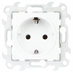 Simon 24 Белая Розетка 2К+3 Sсhuko без защитных шторок 2450434-030 - фото 75946