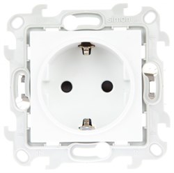 Simon 24 Белая Розетка 2К+3 с защитными шторками Push&Go 2420432-030 - фото 75955