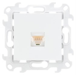 Simon 24 Белая Розетка RJ45 кат. 5е UTP 2410598-030 - фото 75962