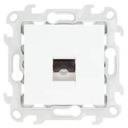 Simon 24 Белая Телефонная розетка RJ11 2410480-030 - фото 75974