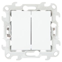 Simon 24 Белый Двухклавишный выключатель Push&Go 2420398-030 - фото 75977