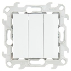 Simon 24 Белый Трехклавишный выключатель 2450391-030 - фото 75994