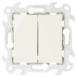 Simon 24 Слоновая кость Двухклавишный переключатель 2410397-031 - фото 76041