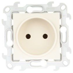 Simon 24 Слоновая кость Розетка 2К без защитных шторок 2450442-031 - фото 76063