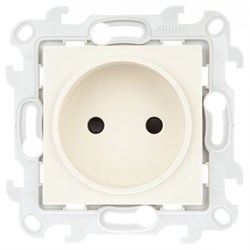 Simon 24 Слоновая кость Розетка 2К с защитными шторками 2450441-031 - фото 76064