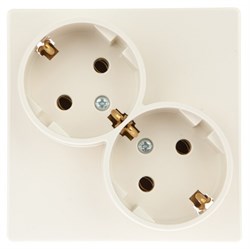 Simon 24 Слоновая кость Розетка 2Х2К+3 Sсhuko без защитных шторок 2450459-031 - фото 76069
