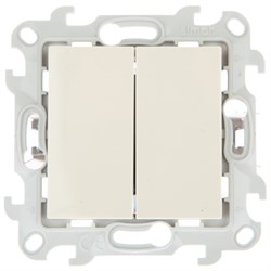 Simon 24 Слоновая кость Двухклавишный выключатель Push&Go 2420398-031 - фото 76090