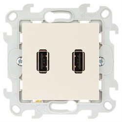 Simon 24 Слоновая кость Коннектор 2хUSB 2.0 тип A 2411090-031 - фото 76091