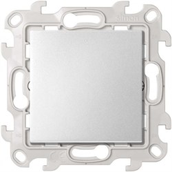 Simon 24 Алюминий Кнопочный выключатель с подсветкой 10A 250В~ 2420160-033 - фото 76102